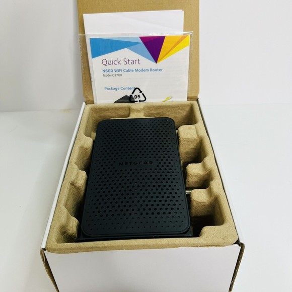 Netgear N600 WiFi Cable Modem Router C3700 802.11n Dual Band Gigabit New - Picture 5 of 8
